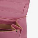 Delvaux Brillant MM Flamingo Sellier Handbag