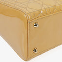 Dior Lady Dior Vintage Large Beige Patent Calfskin Handbag