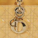 Dior Lady Dior Vintage Large Beige Patent Calfskin Handbag