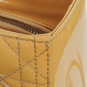 Dior Lady Dior Vintage Large Beige Patent Calfskin Handbag