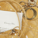 Dior Lady Dior Vintage Large Beige Patent Calfskin Handbag