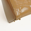 Dior Lady Dior Vintage Medium Beige Patent Calfskin Handbag