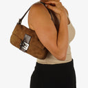 Fendi Baguette Bag Brown Suede