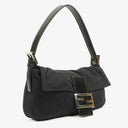 Fendi Baguette Black Neoprene Shoulder Bag