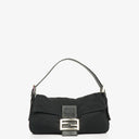 Fendi Baguette Black Neoprene Shoulder Bag