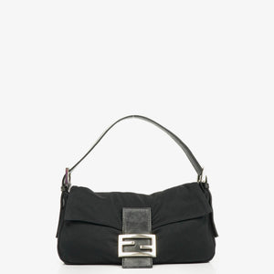 Fendi Baguette Svart Neopren Axelväska