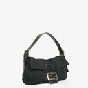 Fendi Baguette Black Neoprene Shoulder Bag