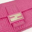 Fendi Baguette Nappa Logo/Fuxia Shoulder Bag