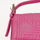 Fendi Baguette Nappa Logo/Fuxia Shoulder Bag