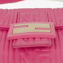 Fendi Baguette Nappa Logo/Fuxia Shoulder Bag