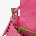 Fendi Baguette Nappa Logo/Fuxia Shoulder Bag