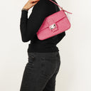 Fendi Baguette Nappa Logo/Fuxia Shoulder Bag