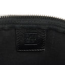 Fendi Baguette Zucchino Black Canvas Handbag