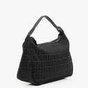 Fendi Baguette Zucchino Black Canvas Handbag