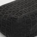 Fendi Baguette Zucchino Black Canvas Handbag