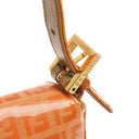 Fendi Baguette Zucchino FF Orange Vinyl Shoulder Bag
