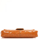 Fendi Baguette Zucchino FF Orange Vinyl Shoulder Bag
