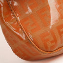 Fendi Baguette Zucchino FF Orange Vinyl Shoulder Bag