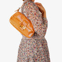 Fendi Baguette Zucchino FF Orange Vinyl Shoulder Bag