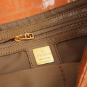 Fendi Baguette Zucchino FF Orange Vinyl Shoulder Bag