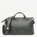 Fendi Black Grained Calfskin Leather Large By the Way Bag