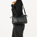Fendi Black Grained Calfskin Leather Large By the Way Bag