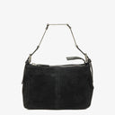 Fendi Black Suede Small Hobo Bag