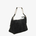 Fendi Black Suede Small Hobo Bag