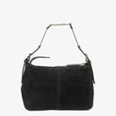 Fendi Black Suede Small Hobo Bag