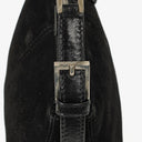 Fendi Black Suede Small Hobo Bag