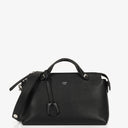 Fendi Medium By The Way Black Leather Boston Bag