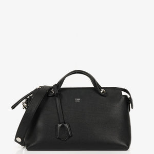 Fendi Medium By The Way Black Leather Boston Bag
