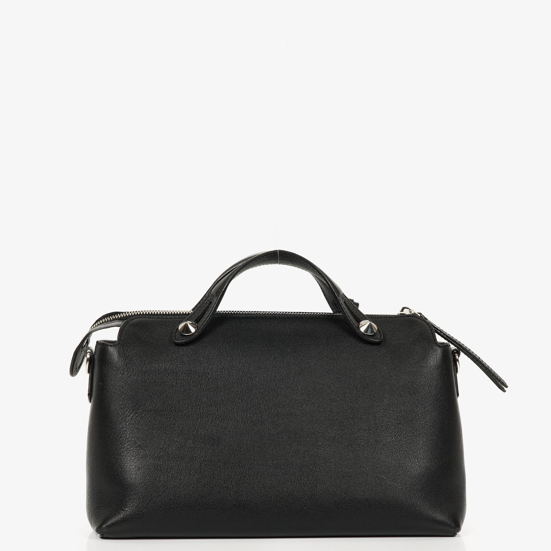 Fendi Medium By The Way Black Leather Boston Bag