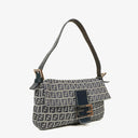 Fendi FF Navy Zucchino Baguette