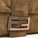 Fendi Large Mama Baguette Suede Shoulder Bag