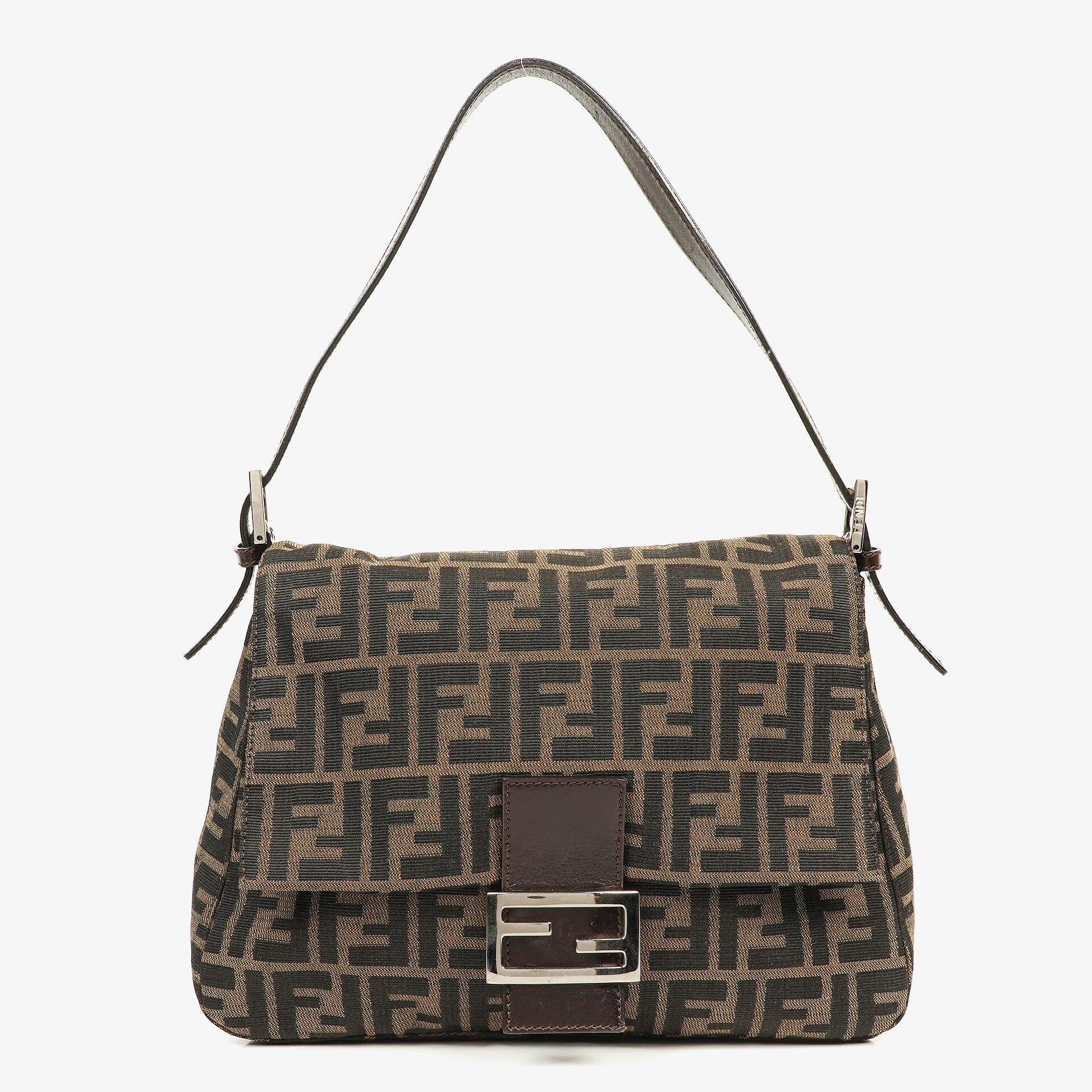 Fendi Mama Baguette Zucca Brown Shoulder Bag
