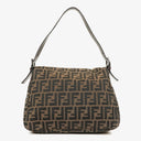 Fendi Mama Baguette Zucca Brown Shoulder Bag