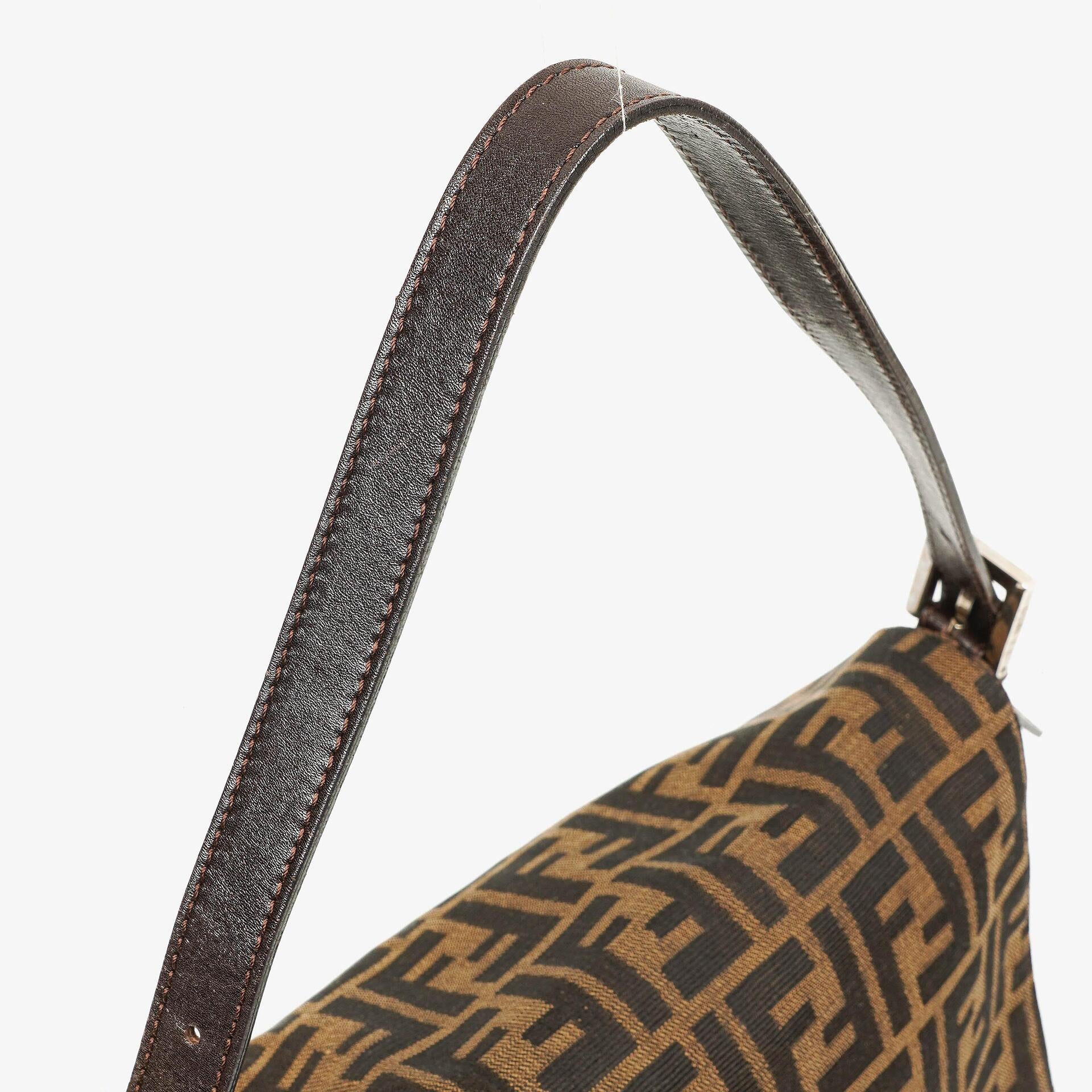Fendi Mama Baguette Zucca Brown Shoulder Bag