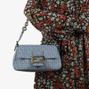 Fendi Mini Mamma Forever Blue Shoulder Bag