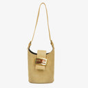 Fendi Suede And Leather Mini Bucket Bag