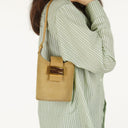 Fendi Suede And Leather Mini Bucket Bag