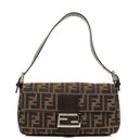 Fendi Zucca Baguette FF Shoulder Bag Brown