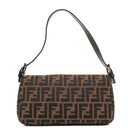 Fendi Zucca Baguette FF Shoulder Bag Brown