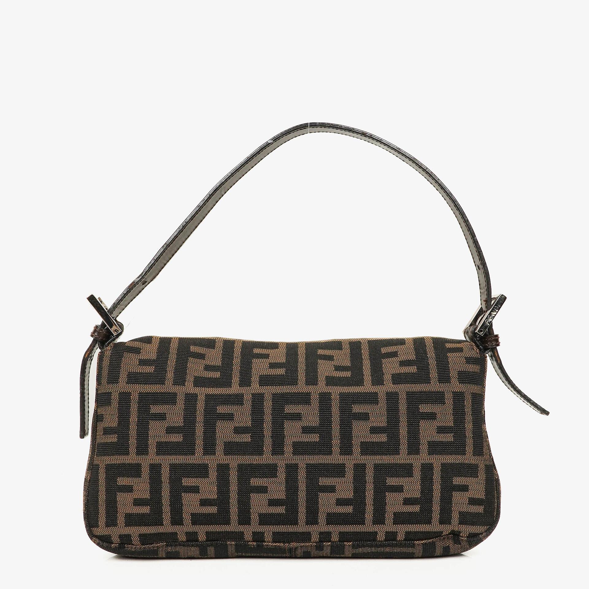 Fendi Zucca Baguette FF Shoulder Bag Brown