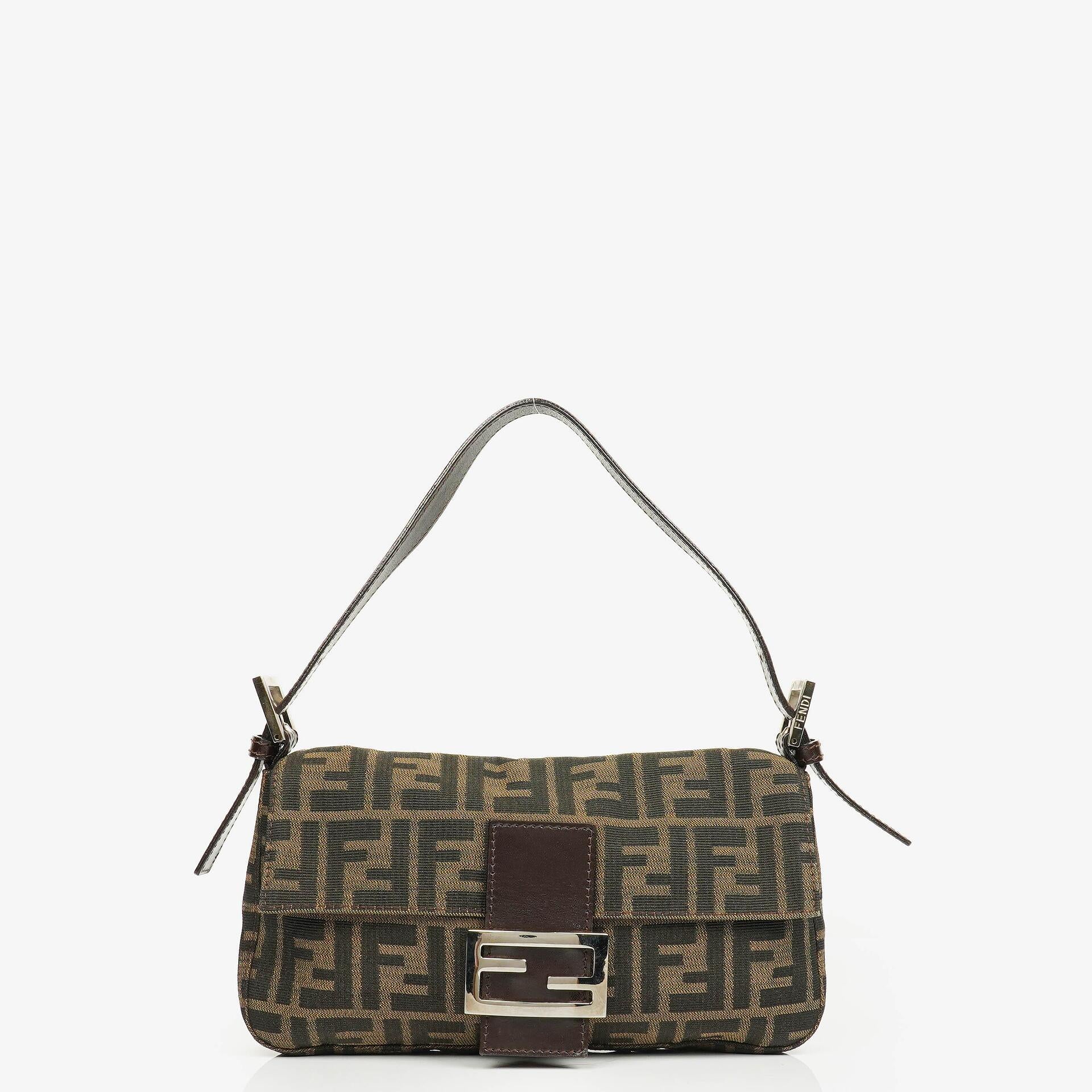Fendi Zucca Baguette Shoulder Bag