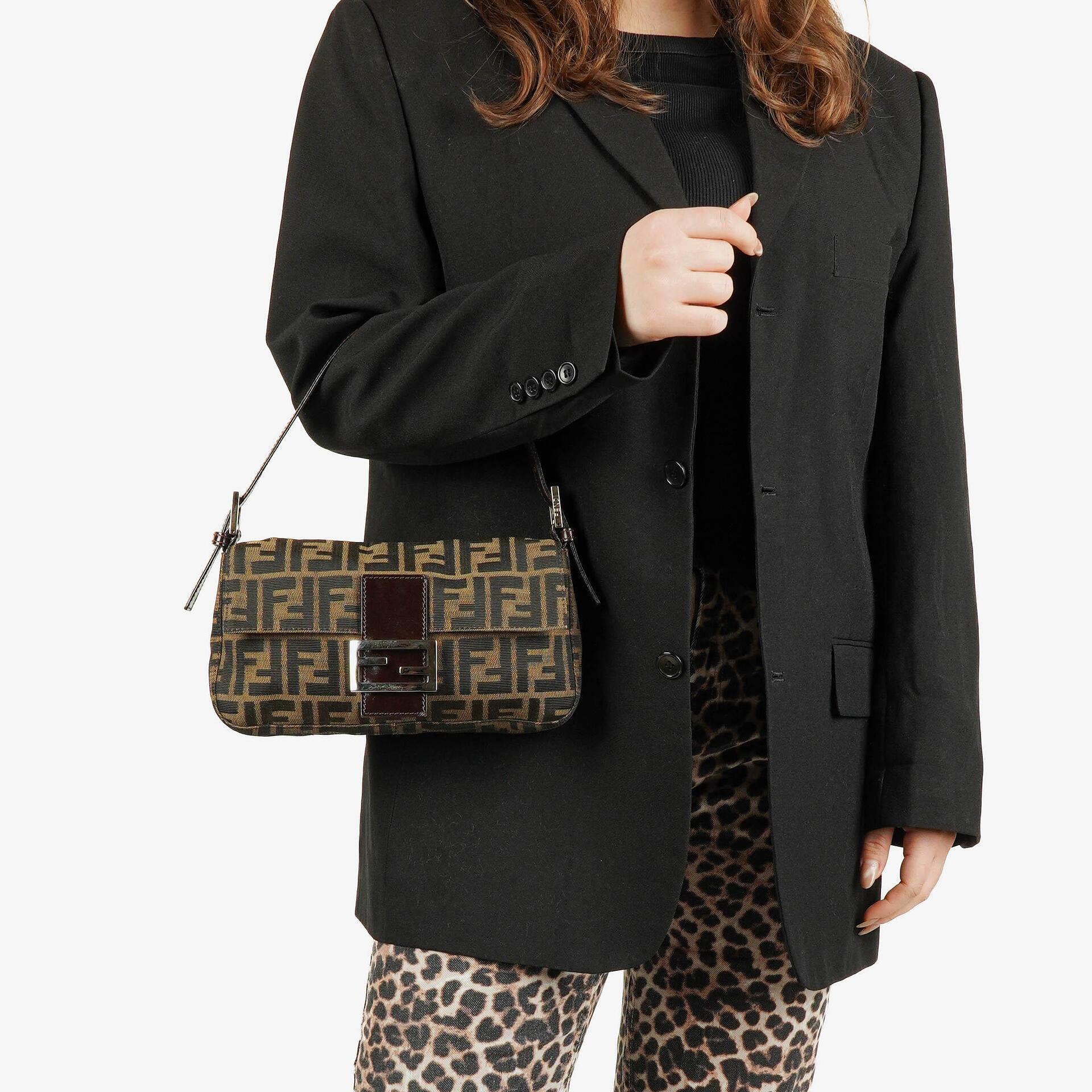 Fendi Zucca Baguette Shoulder Bag