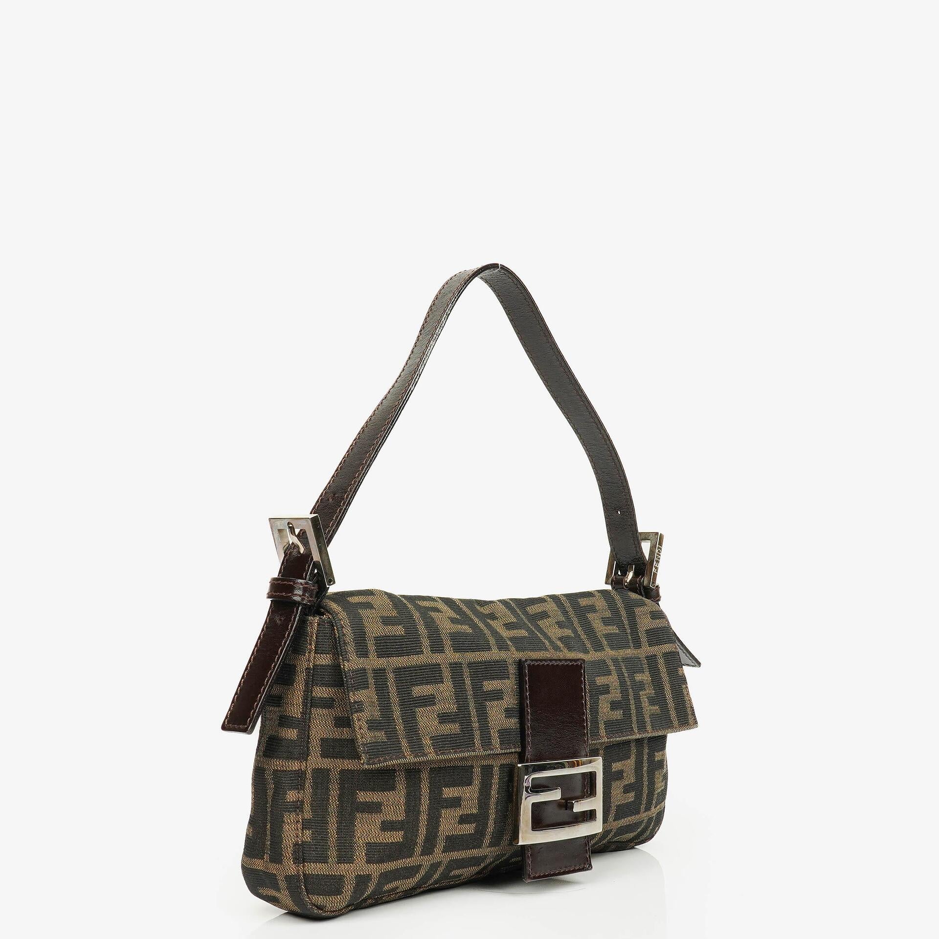 Fendi Zucca Baguette Shoulder Bag