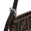 Fendi Zucca Brown Baguette Shoulder Bag