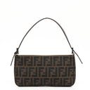Fendi Zucca Brown Baguette Shoulder Bag
