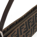 Fendi Zucca Brown Baguette Shoulder Bag